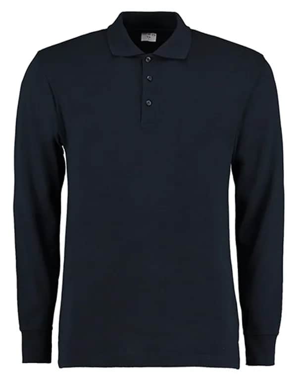 Men´s Classic Fit Long Sleeve Polo Shirt - Navy