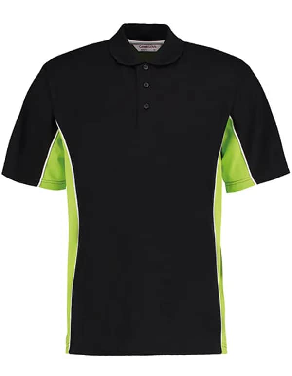 Classic Fit Track Polo - Black/Lime/White