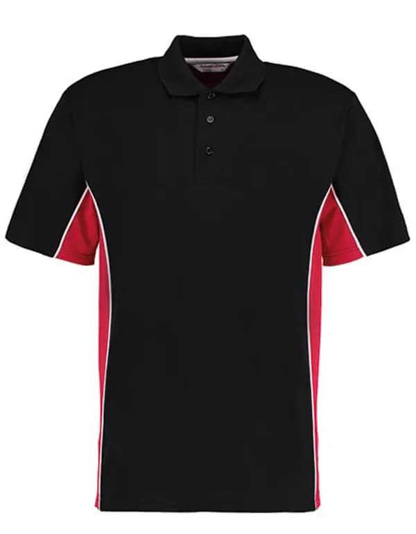 Classic Fit Track Polo - Black/Red/White