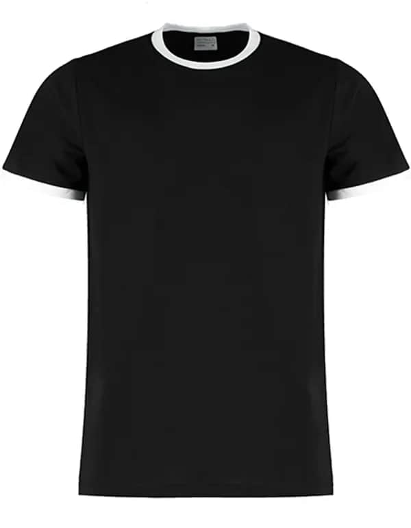 Fashion Fit Ringer Tee - Black/White
