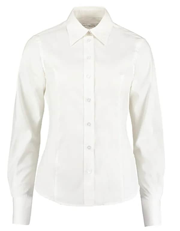 Women´s Tailored Fit Corporate Oxford Shirt Long Sleeve - White