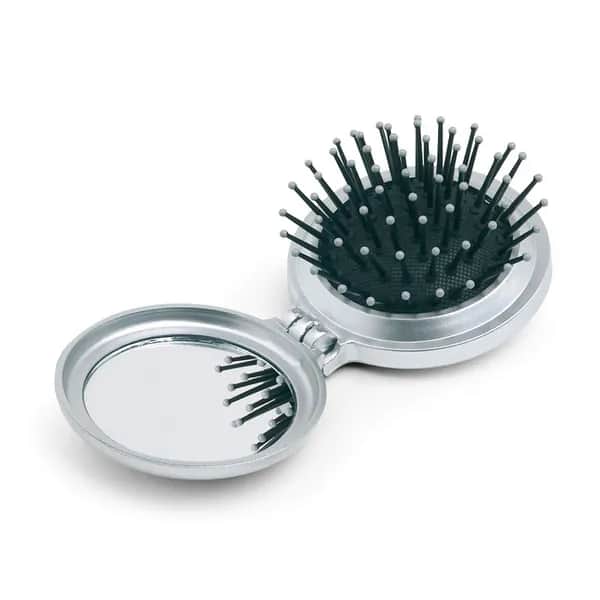 Haarbürste mit Spiegel - B BEAUTY - Silber