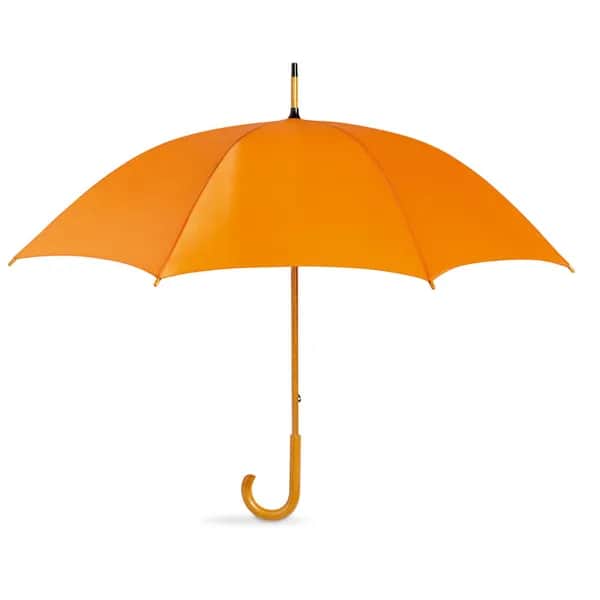 Regenschirm mit Holzgriff - CALA - Orange