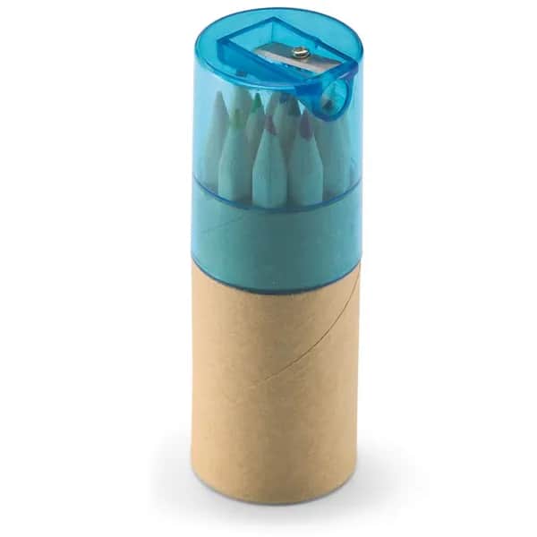 12 Buntstifte - LAMBUT - Transparent Blau