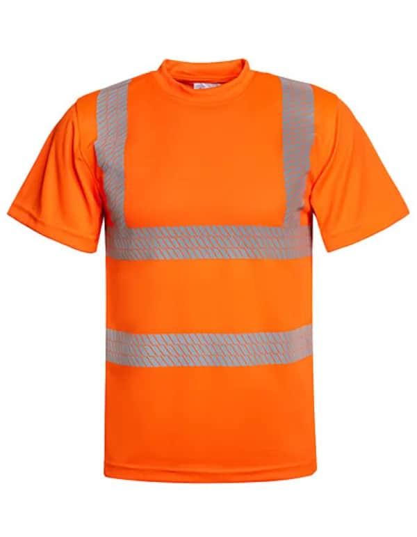 Hi-Vis Broken Reflective Premium T-Shirt Alhambra - Signal Orange