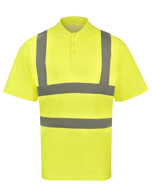 High-End Polycotton Hi-Vis Polo Shirt Cambridge - Signal Yellow