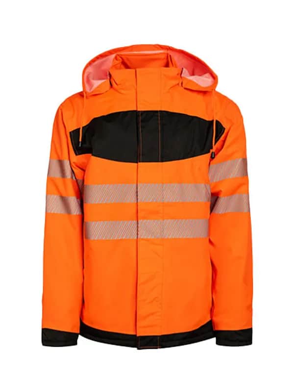 EOS Hi-Vis Workwear Parka With Printing Area - Signal Orange/Black