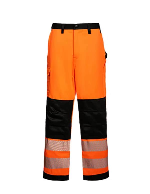 EOS Hi-Vis Workwear Trousers With Printing Areas - Signal Orange/Black