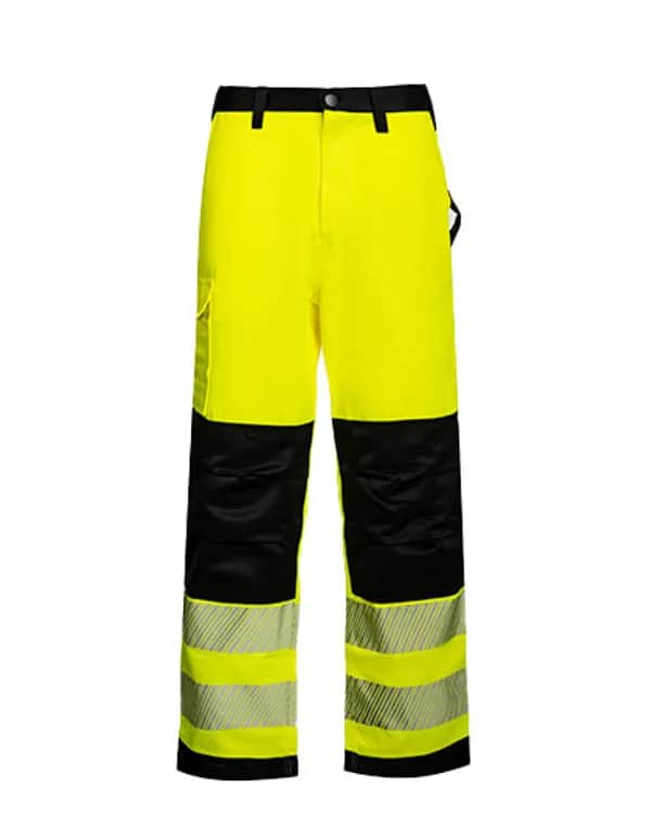 EOS Hi-Vis Workwear Trousers With Printing Areas - Signal Yellow/Black
