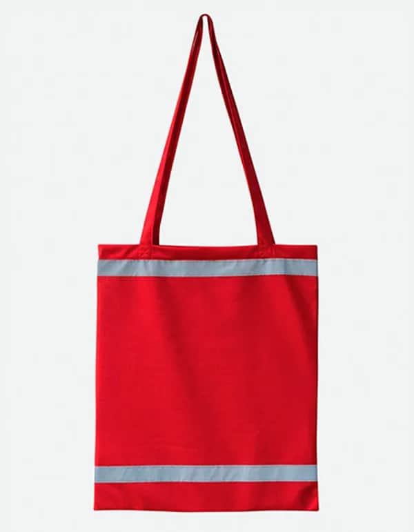 Warnsac® Reflective Shopping Bag With Long Handles - Red