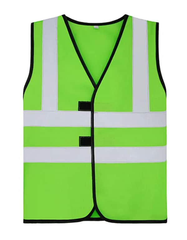 Childrens Safety Vest Esbjerg - 4 Reflective Stripes - Neon Green