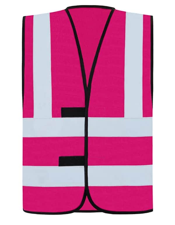 Hi-Vis Safety Vest With 4 Reflective Stripes Hannover - Magenta