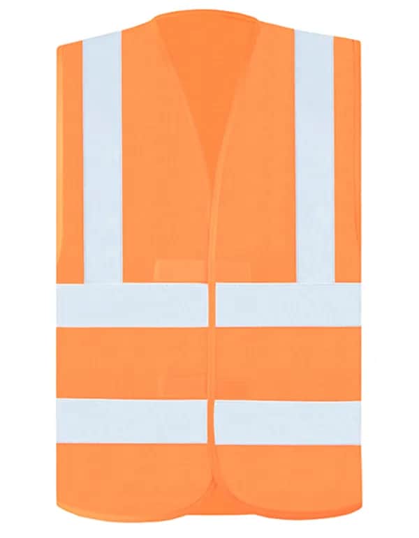 Hi-Vis Safety Vest With 4 Reflective Stripes Hannover - Signal Orange