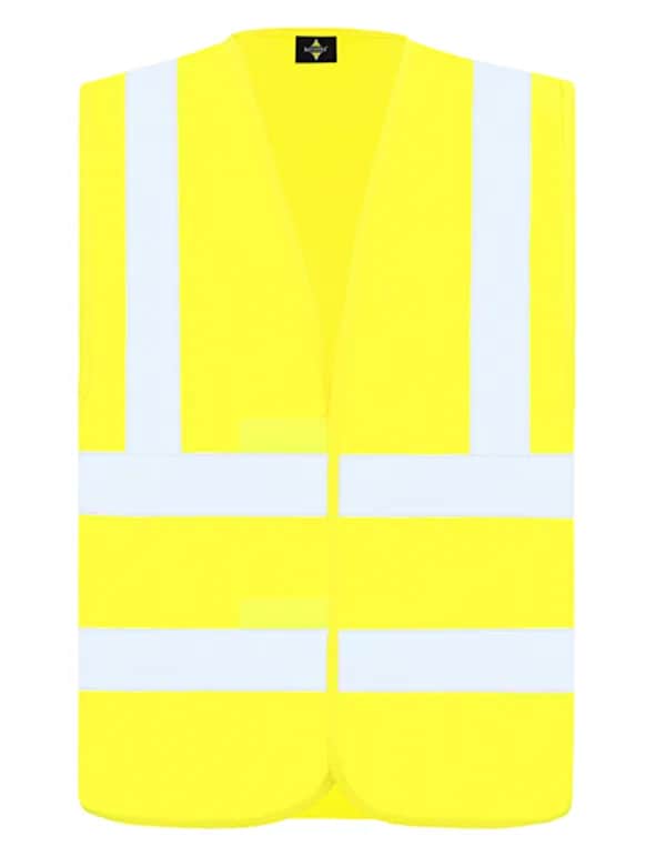 Hi-Vis Safety Vest With 4 Reflective Stripes Hannover - Signal Yellow