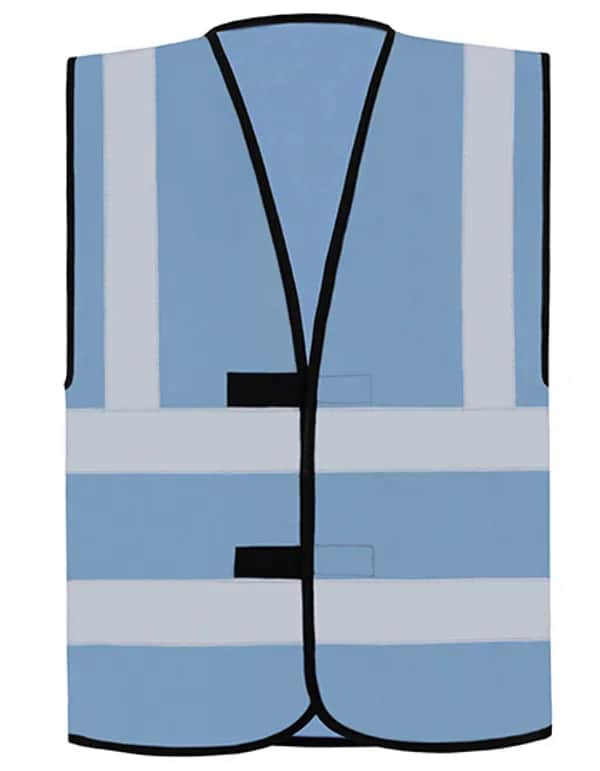 Hi-Vis Safety Vest With 4 Reflective Stripes Hannover - Sky Blue