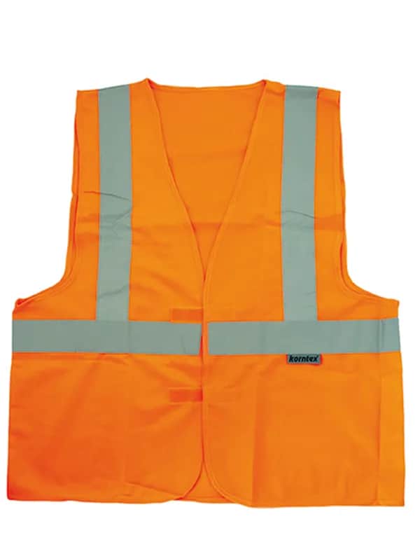 Hi-Vis Safety Vest With 3 Reflective Stripes Bremen - Signal Orange