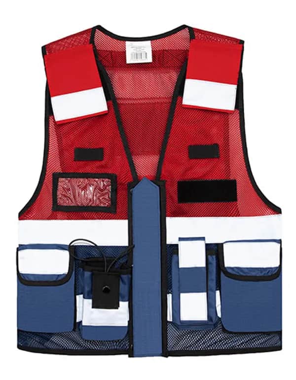 Mesh Tactical Vest Sparta - Navy/Red
