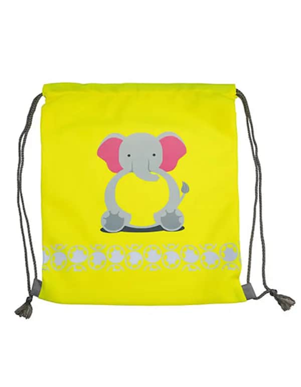 Childrens Gym Bag Funtastic Wildlife - Elephant Yellow