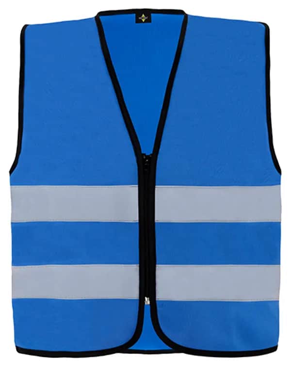 Hi-Vis Safety Vest Cologne With Front Zipper - Blue