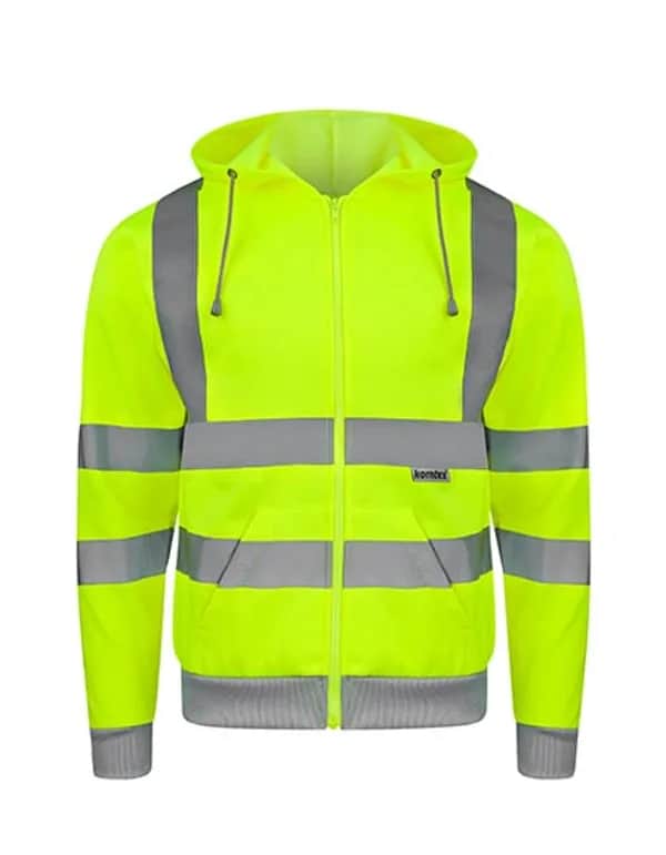 Hi-Vis Workwear Hooded Sweat-Jacket Galway - Signal Yellow