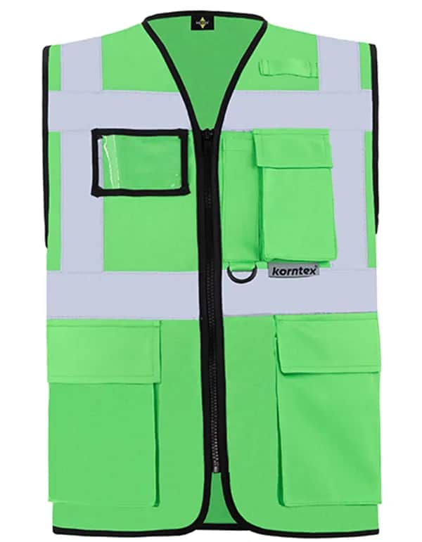 Executive Multifunctional Safety Vest Berlin - Neon Green