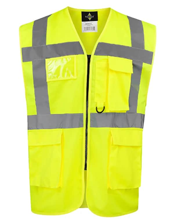 CO² Neutral Multifunctional Executive Safety Vest Hamburg - Signal Yellow