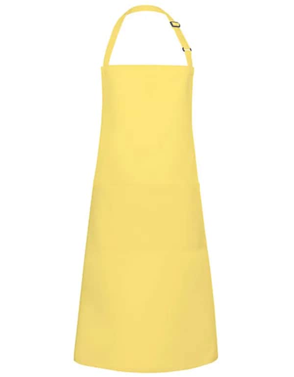 Latzschürze Basic mit Tasche und Schnalle - Sun Yellow (ca. Pantone 127C)