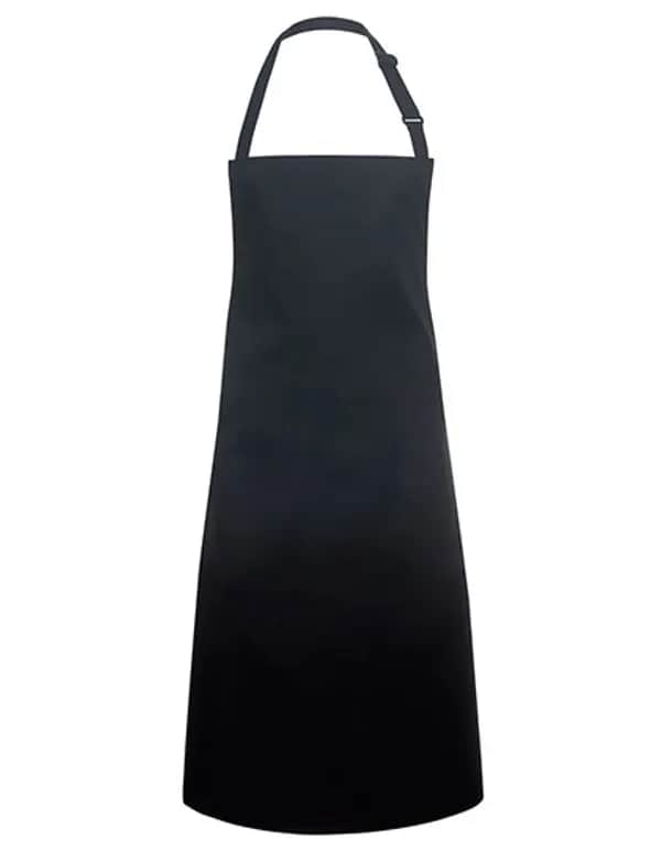 Latzschürze Basic mit Schnalle - Black (ca. Pantone 419C)