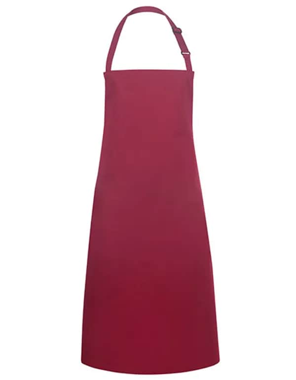 Latzschürze Basic mit Schnalle - Bordeaux (ca. Pantone 209C)