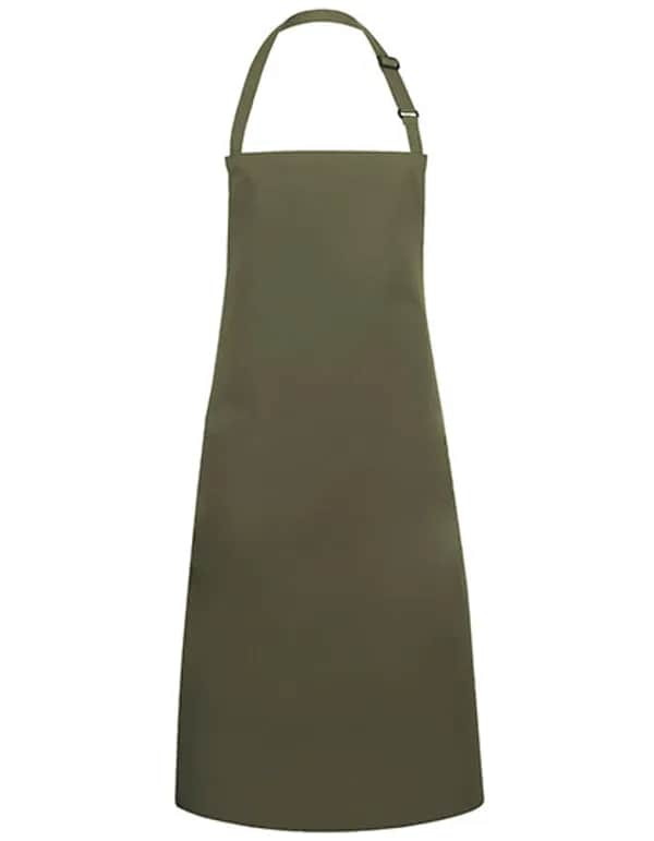 Latzschürze Basic mit Schnalle - Moss Green (ca. Pantone 7764C)
