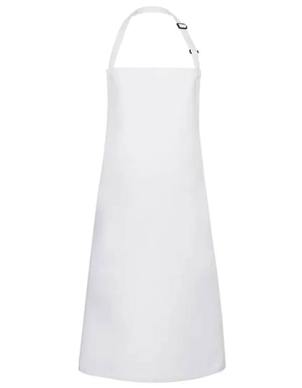 Latzschürze Basic mit Schnalle - White