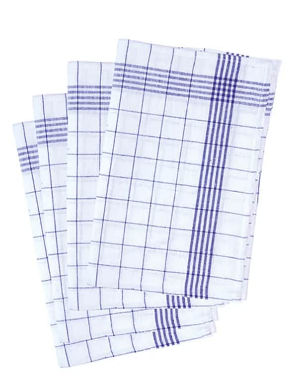 Geschirrtuch kariert (10-er Pack) - Blue (ca. Pantone 7686C)/White