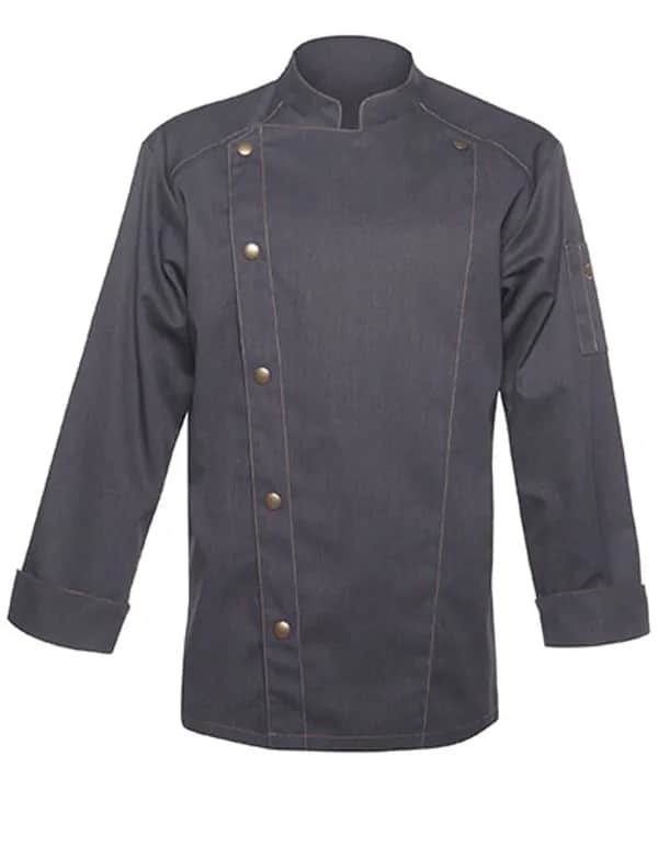 Kochjacke Jeans-Style - Vintage Black (ca. Pantone Cool Grey11C)