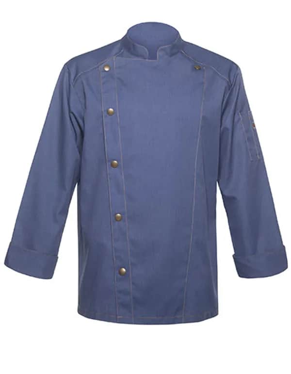 Kochjacke Jeans-Style - Vintage Blue (ca. Pantone 2108C)