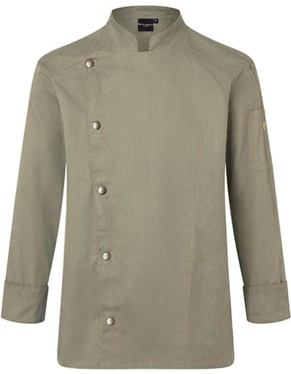 Kochjacke Jeans-Style - Vintage Moss Green (ca. Pantone 416C)