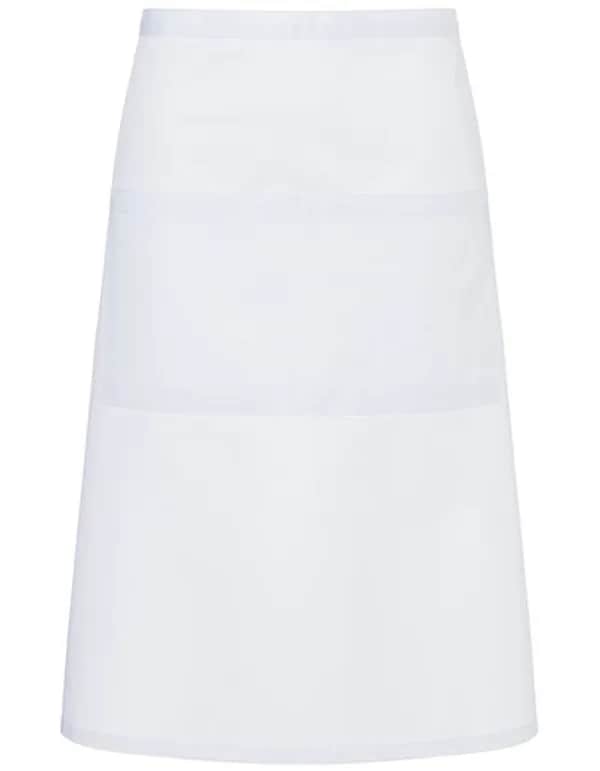 Bistroschürze Basic mit Tasche - White