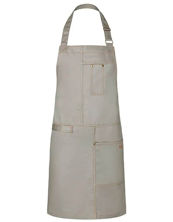 Latzschürze Urban Casual-Style - Stone Grey (ca. Pantone 2332 C)