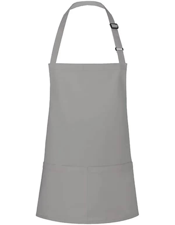 Kurze Latzschürze Basic mit Schnalle und Tasche - Basalt Grey (ca. Pantone 4276C)