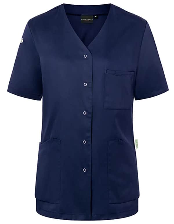 Kurzarm Damenkasack Essential - Navy (ca. Pantone 533C)