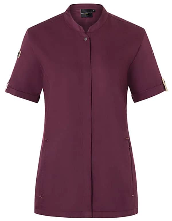 Damenkochjacke Green-Generation Kurzarm - Aubergine (ca. Pantone 5185C)