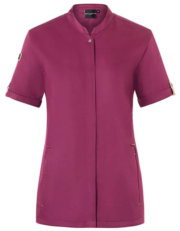 Damenkochjacke Green-Generation Kurzarm - Fuchsia (ca. Pantone 689C)