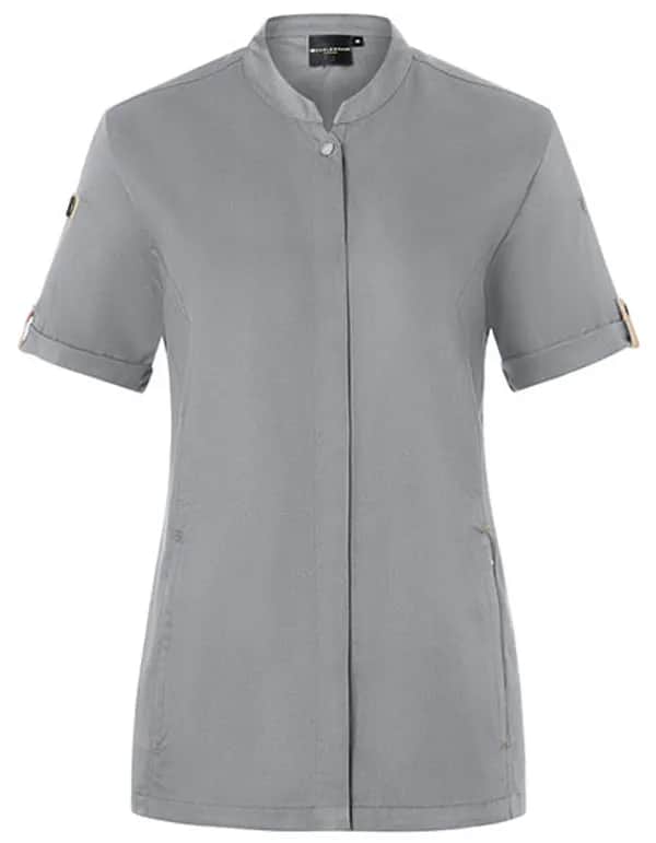 Damenkochjacke Green-Generation Kurzarm - Platinum Grey (ca. Pantone 4283C)