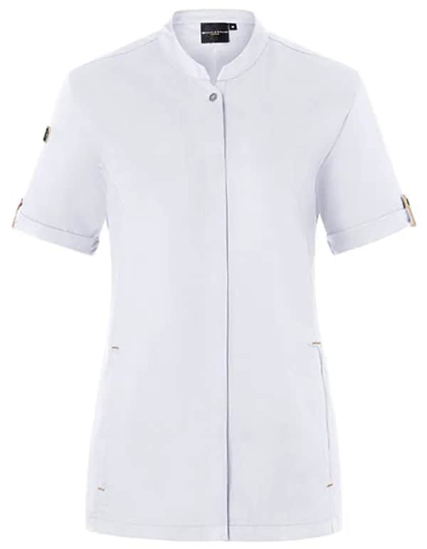 Damenkochjacke Green-Generation Kurzarm - White