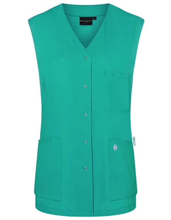 Ärmelloser Damenkasack Essential - Emerald Green (ca. Pantone 7717C)