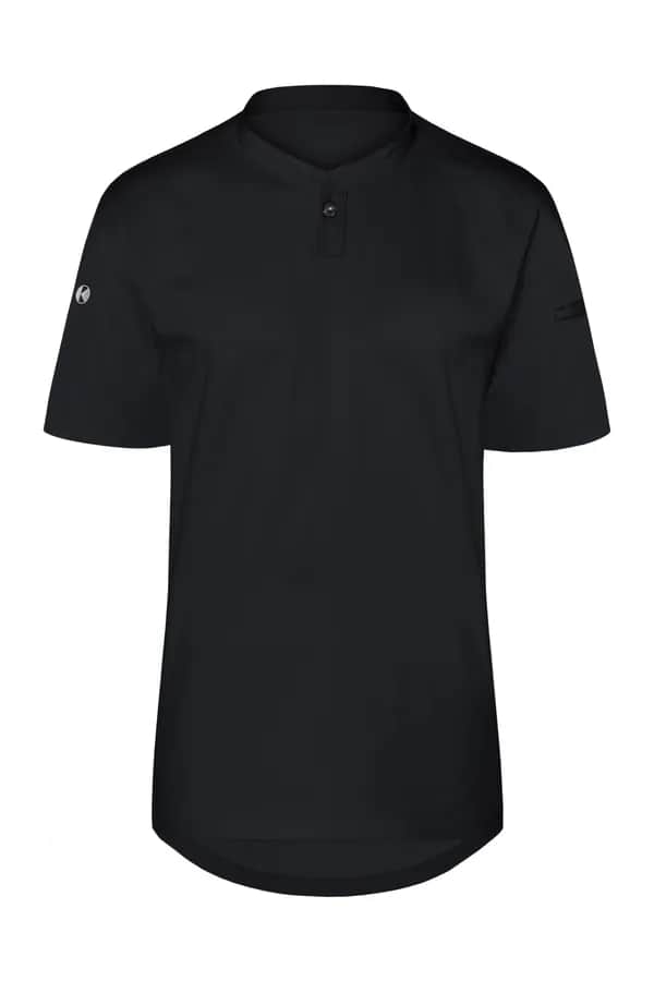 Kurzarm Damen-Arbeitsshirt Performance - Black (ca. Pantone 419C)