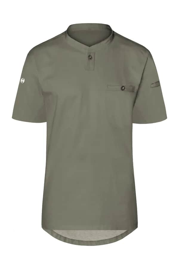 Kurzarm Herren-Arbeitsshirt Performance - Sage (ca. Pantone 416C)