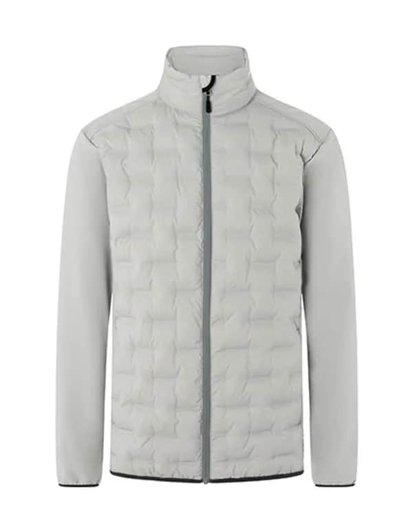 Herren Fleece-Hybrid Jacket - Light Grey (ca. Pantone 428C)