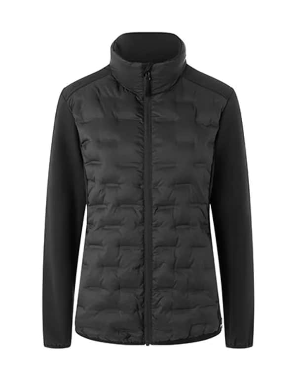 Damen Fleece-Hybrid Jacket - Black (ca. Pantone 419C)
