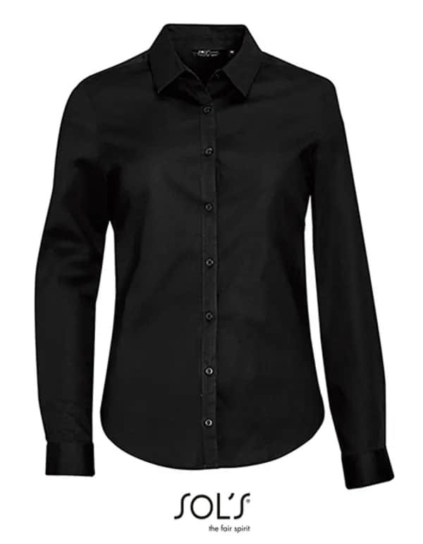Women´s Long Sleeve Stretch Shirt Blake - Black