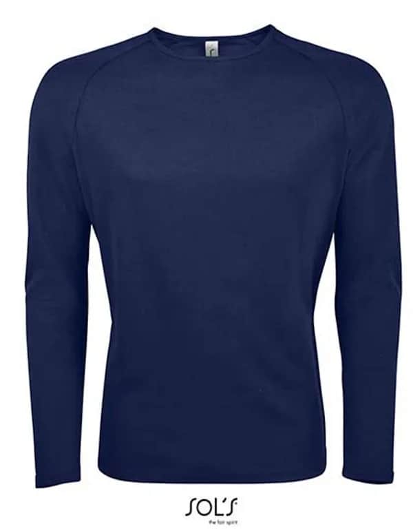 Men´s Long Sleeve Sports T-Shirt Sporty - French Navy